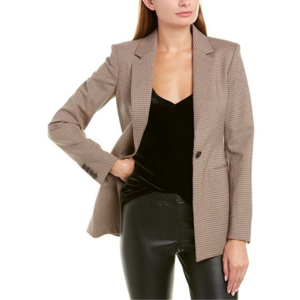 Theory Portland Power Wool Plaid Jacket -‎ NWT Size 4